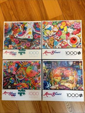 Aimee Stewart Puzzles Lot of 4 1000 Piece Buffalo Games